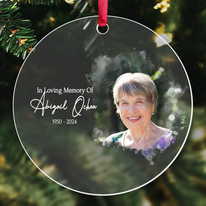Memorial Ornament | In Loving Memory Acrylic Ornament With Custom Photo