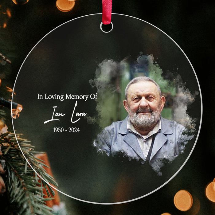 Personalized Memorial Christmas Ornaments | In Loving Memory Acrylic Ornament With Picture