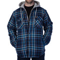 MENS SHERPA LINED HOODED FLANNEL JKT