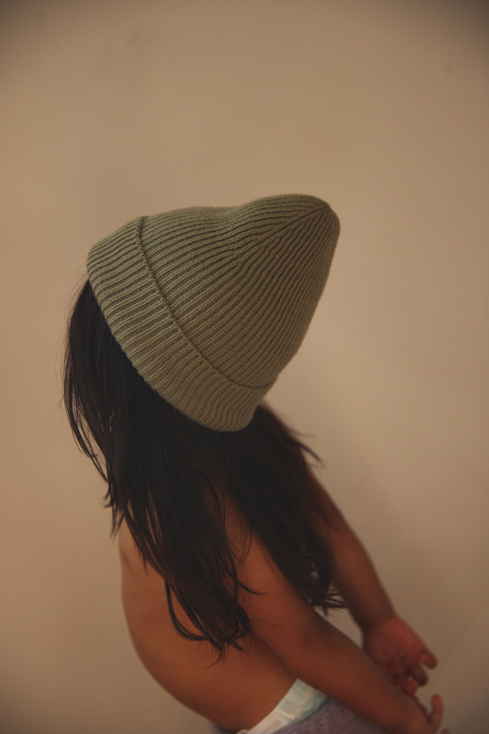 MERINO BEANIE FONZIE - 2-5y - Artichoke