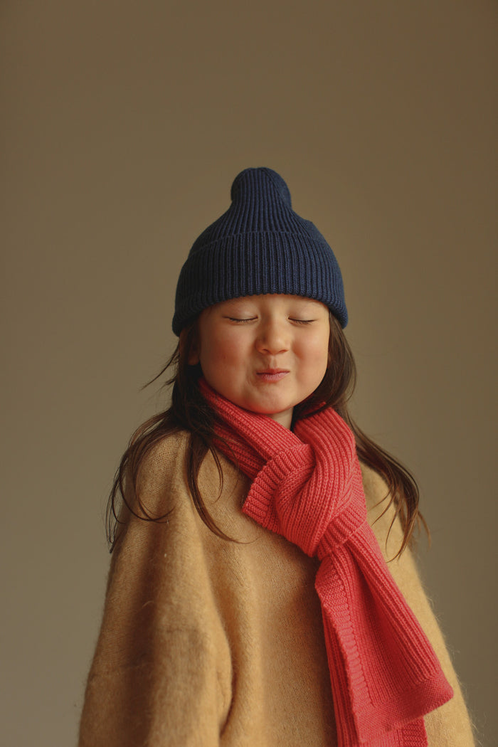 MERINO BEANIE FONZIE - 2-5y - Blue