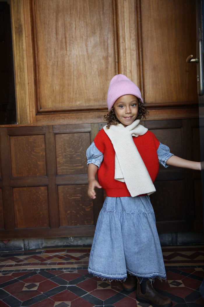 MERINO BEANIE FONZIE - 2-5y - Cotton Candy
