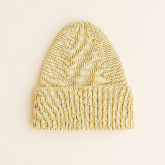 MERINO BEANIE FONZIE - 2-5y - Light Yellow