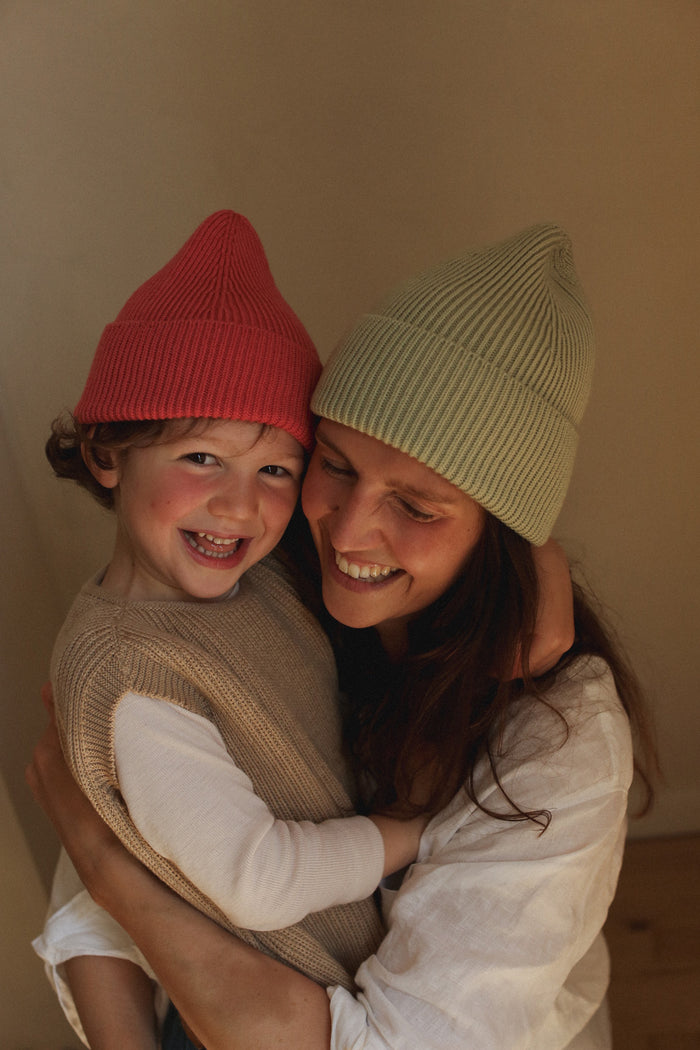 MERINO BEANIE FONZIE - 2-5y - Lollipop