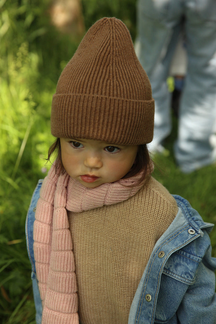MERINO BEANIE FONZIE - 2-5y - Mocha