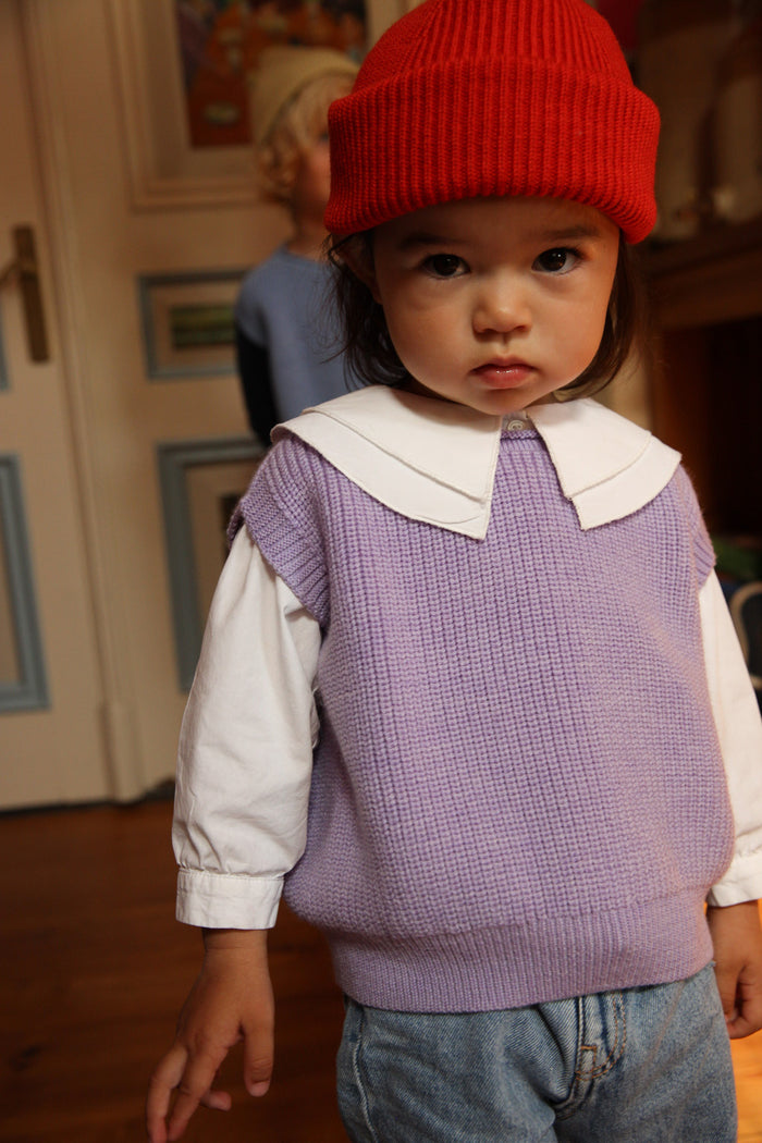 MERINO BEANIE FONZIE - 2-5y - Red