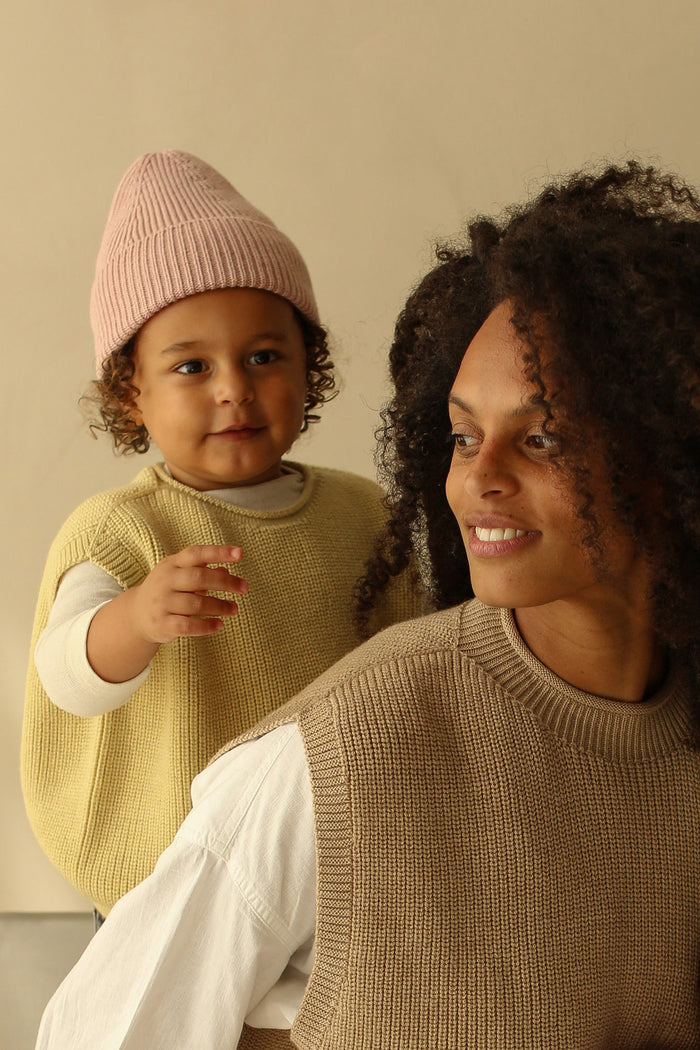 MERINO BEANIE FONZIE - 2-5y - rose