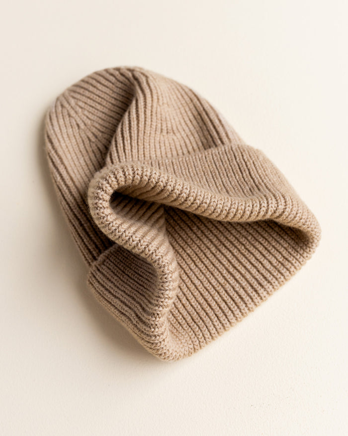 MERINO BEANIE FONZIE - 2-5y - sand