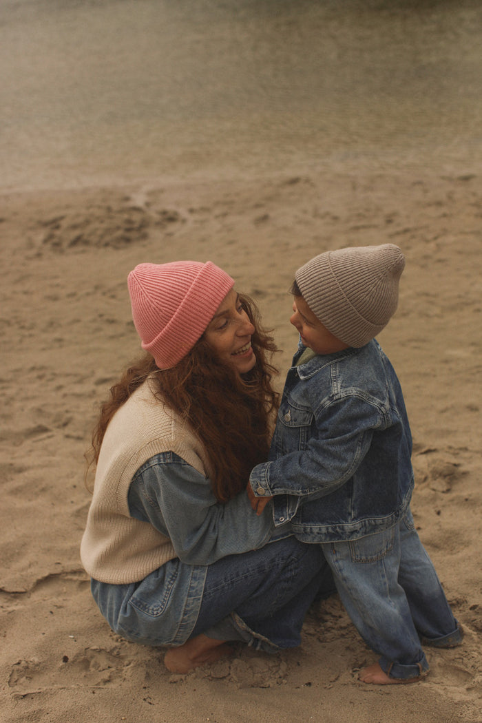 MERINO BEANIE FONZIE - 2-5y - Terracotta