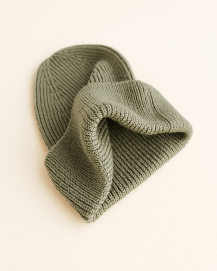 MERINO BEANIE FONZIE - 4-18m - Artichoke