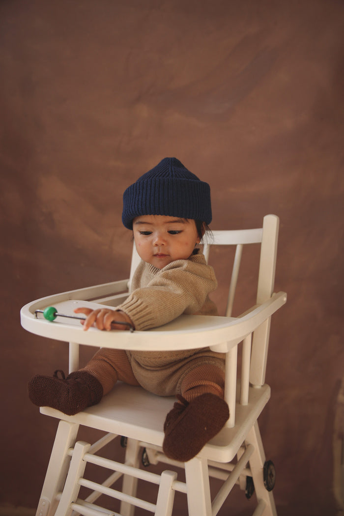 MERINO BEANIE FONZIE - 4-18m - Blue