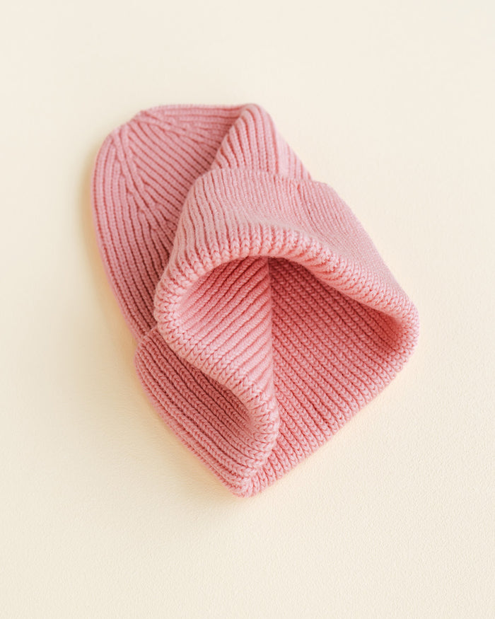 MERINO BEANIE FONZIE - 4-18m - Bubblegum