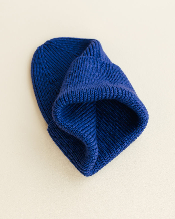 MERINO BEANIE FONZIE - 4-18m - Cobalt Blue