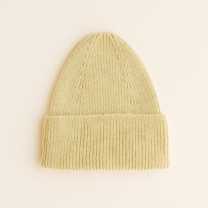 MERINO BEANIE FONZIE - 4-18m - Light Yellow