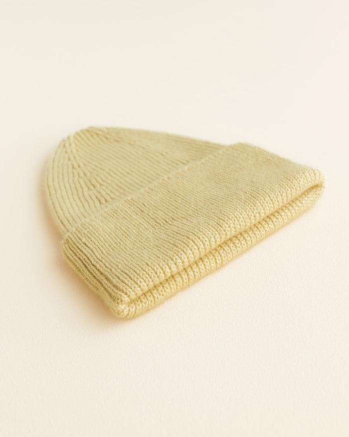 MERINO BEANIE FONZIE - 4-18m - Light Yellow