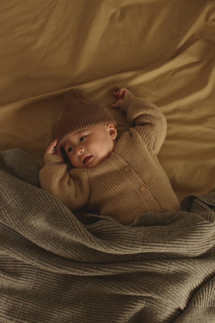 MERINO BEANIE FONZIE - 4-18m - Mocha