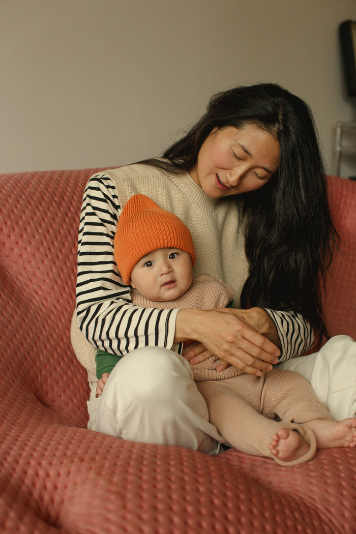 MERINO BEANIE FONZIE - 4-18m - Orange