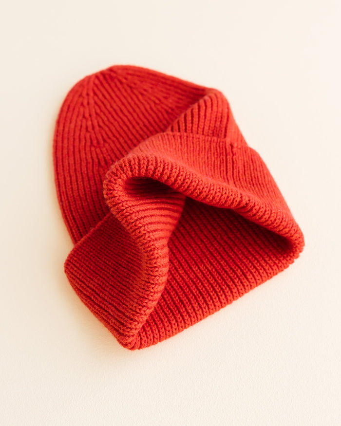 MERINO BEANIE FONZIE - 4-18m - Red