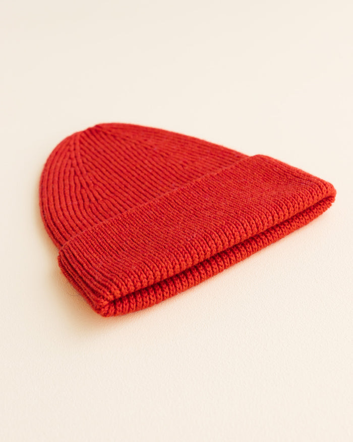MERINO BEANIE FONZIE - 4-18m - Red