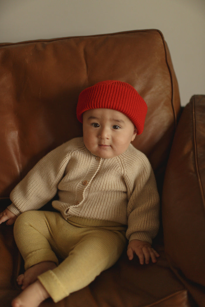 MERINO BEANIE FONZIE - 4-18m - Red