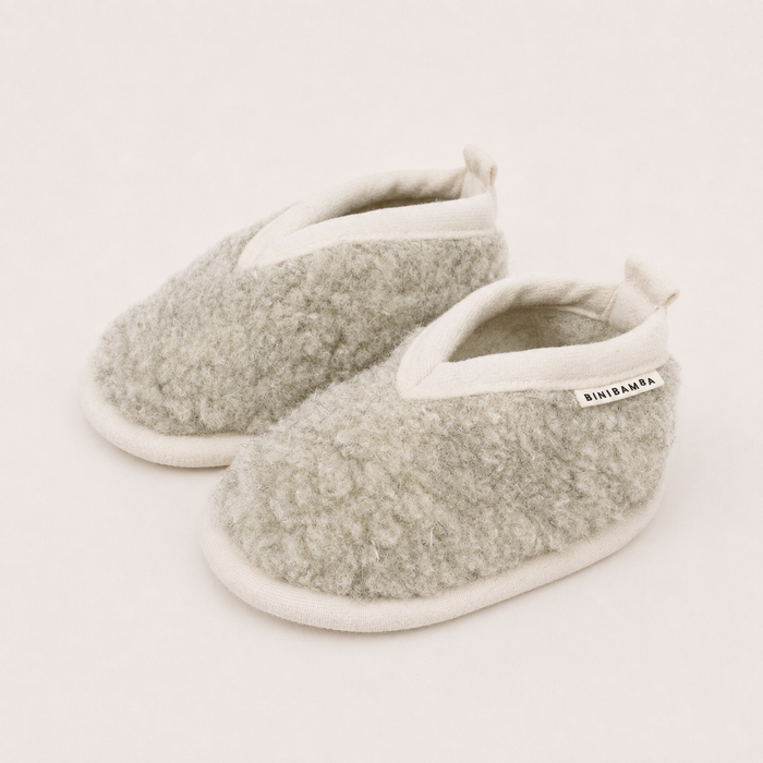 MERINO BOOTIES - cloud