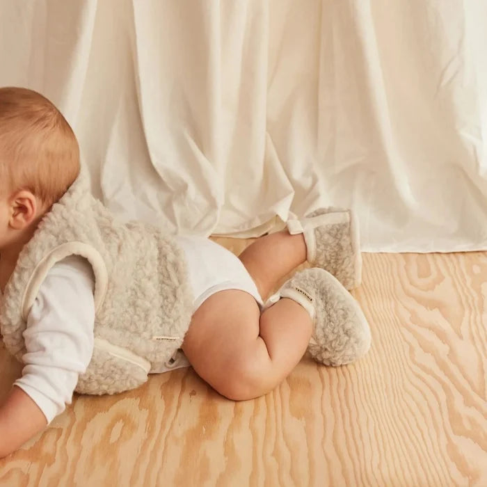 MERINO BOOTIES - cloud
