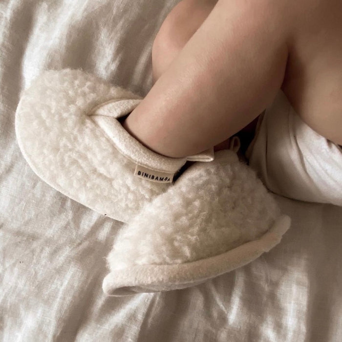 MERINO BOOTIES - cloud