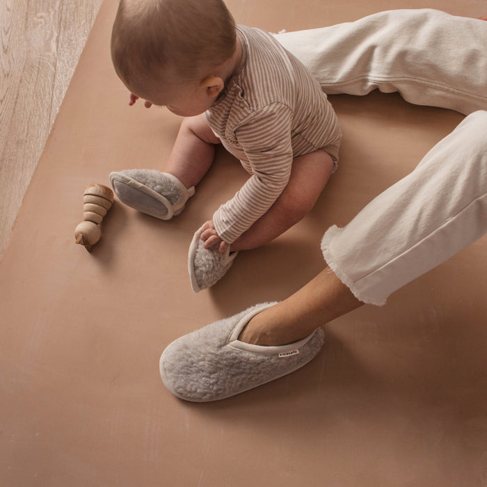 MERINO BOOTIES - cloud