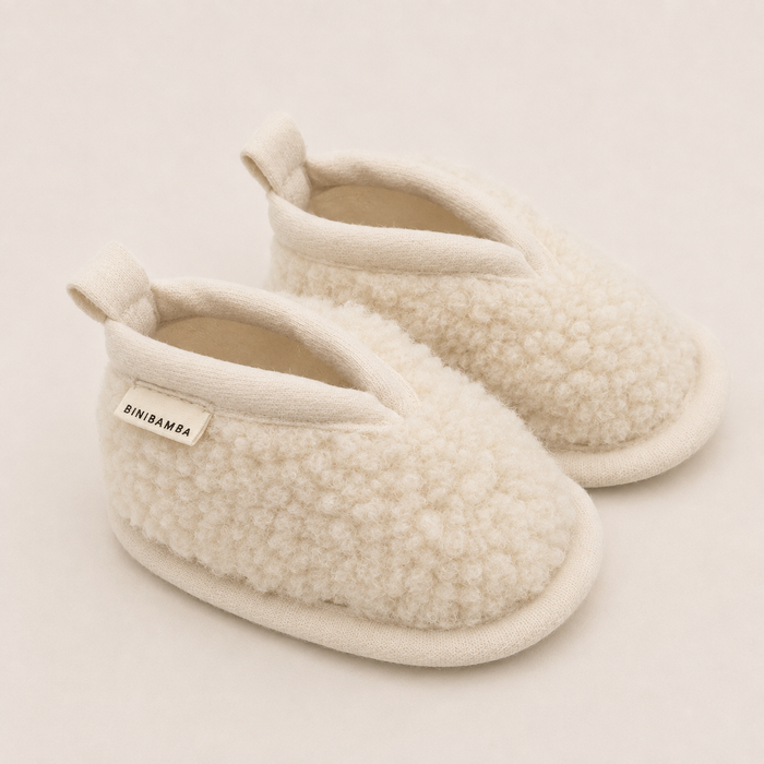 MERINO BOOTIES - milk