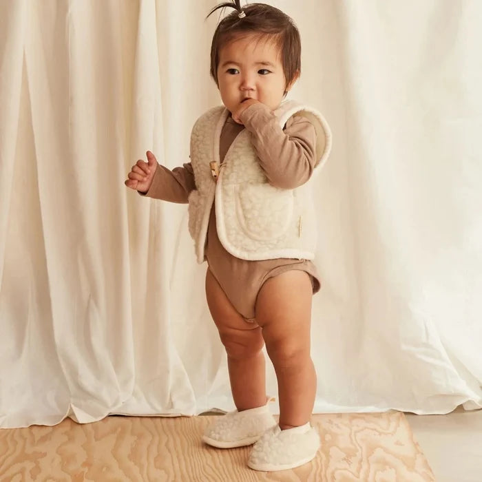 MERINO BOOTIES - milk