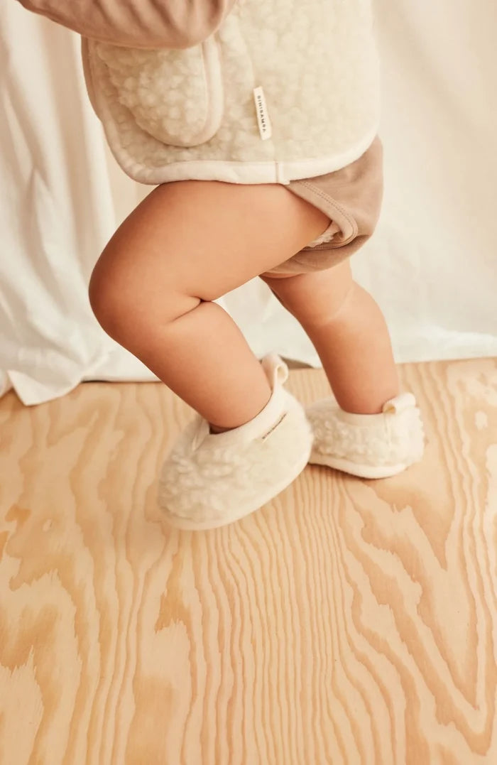 MERINO BOOTIES - milk