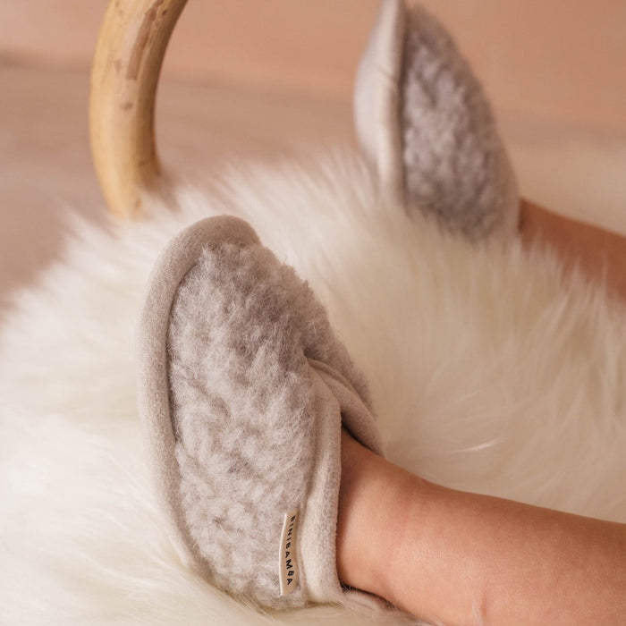 MERINO BOOTIES - milk