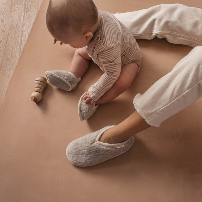 MERINO BOOTIES - milk