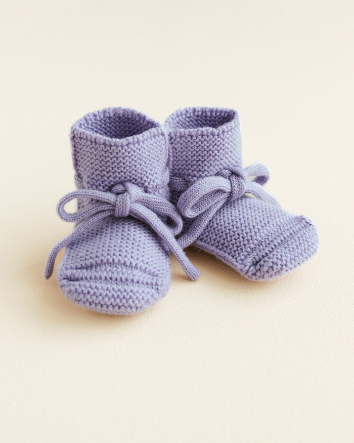 Merino booties 9-15m - Lilac
