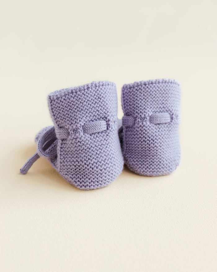 Merino booties 9-15m - Lilac