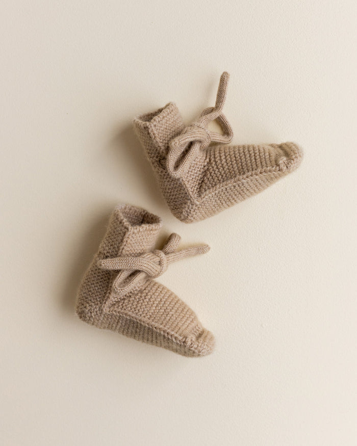 Merino booties 9-15m - Sand