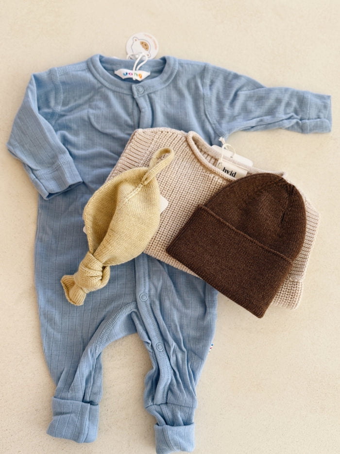 MERINO JUMPSUIT SOFT BABY BLUE
