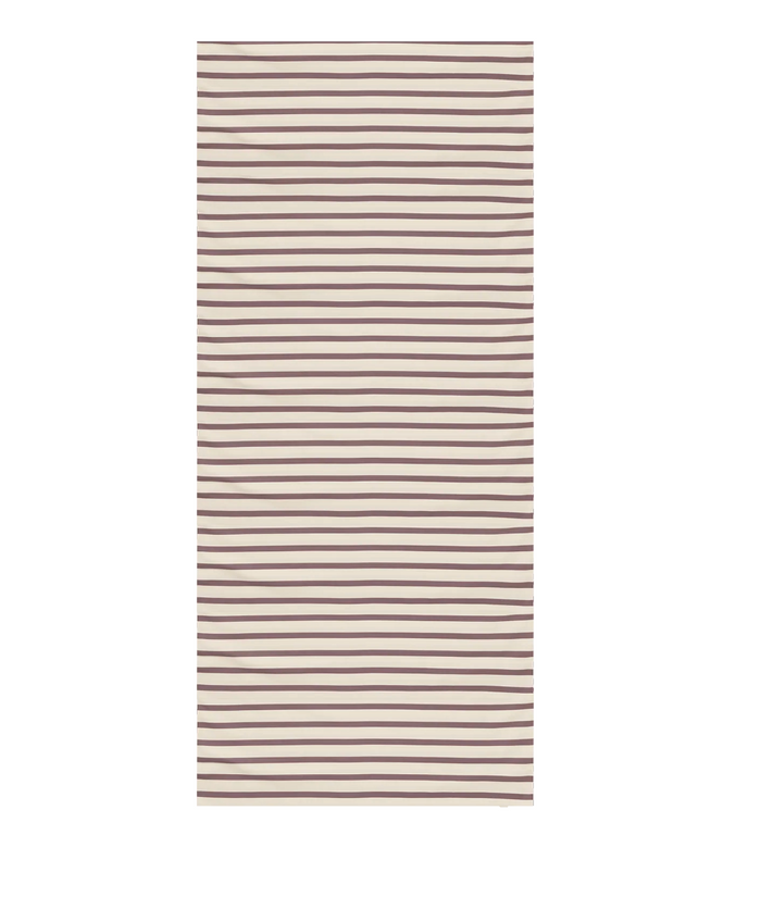 Microfiber towel 90x200 - Cream & Brown Stripes
