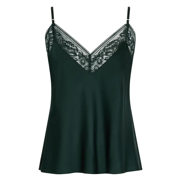 Midnight Whisper Mysterious Tank Top in Green