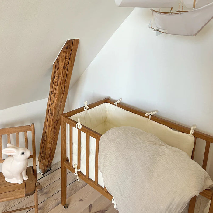 Mini Check Crib bumper - Beige