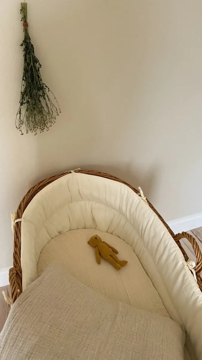 Mini Check Crib bumper Grey