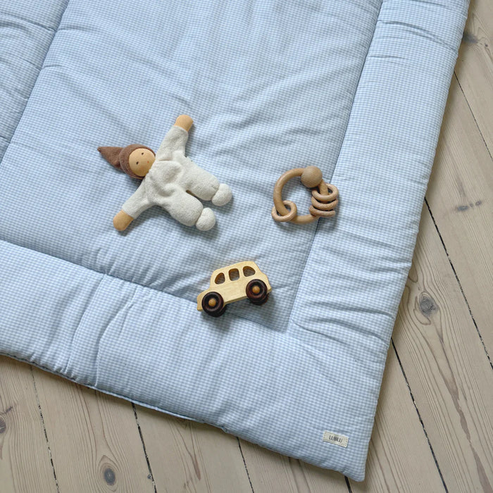Mini Check Speelmat Soft blue
