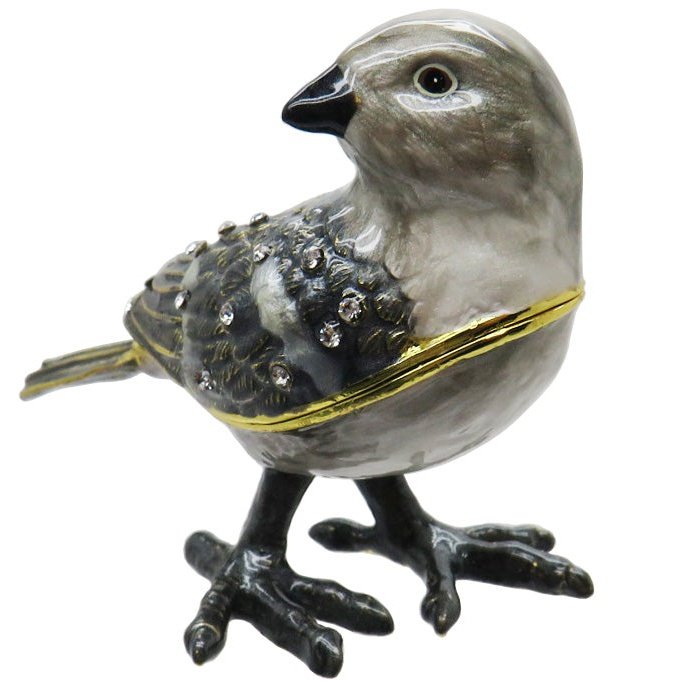 Mockingbird Jeweled Trinket Box Austrian Crystals