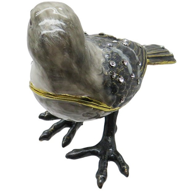 Mockingbird Jeweled Trinket Box Austrian Crystals