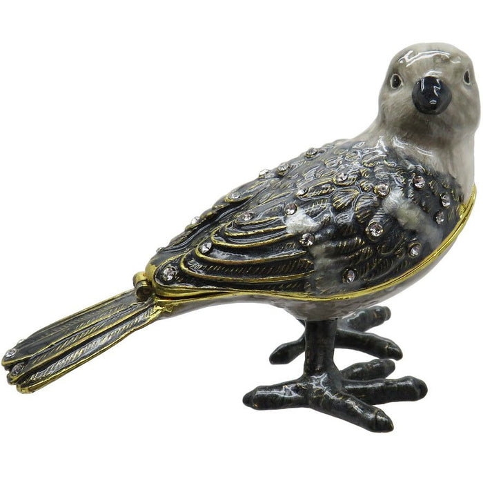 Mockingbird Jeweled Trinket Box Austrian Crystals