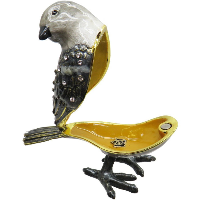 Mockingbird Jeweled Trinket Box Austrian Crystals
