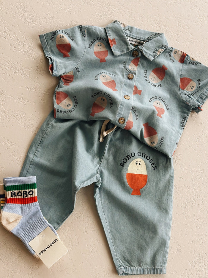 Morning Egg light denim pants