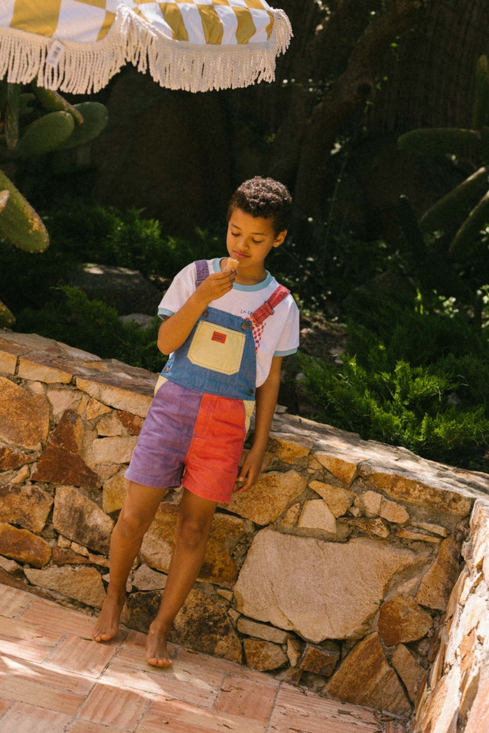 MOZZARELLA SHORT OVERALLS BABY&KIDS
