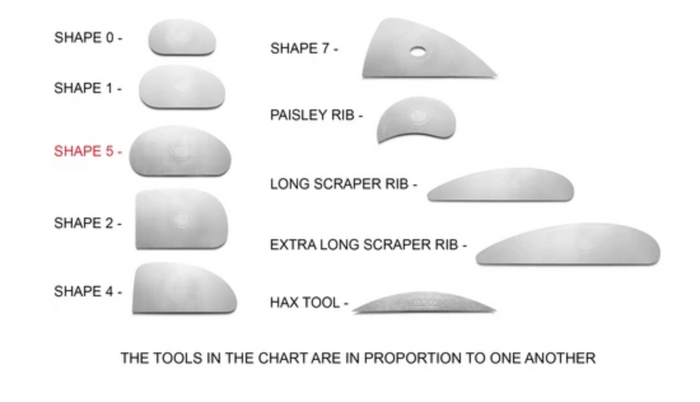 Mudtools Stainless Steel Edge Scraper Rib 8