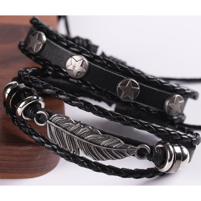 Multi-Layer Leather Wrap Bracelet